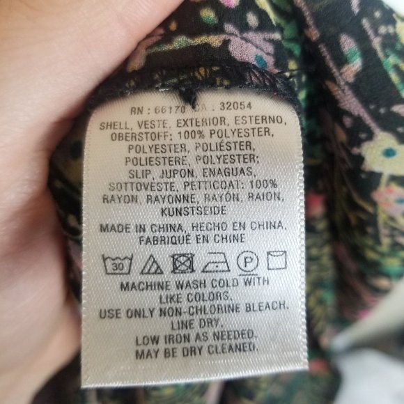 Anthropologie Akemi+Kin Womens XS Green Floral Val - Picture 8 of 9